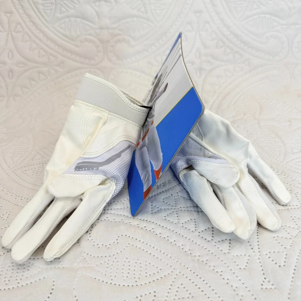 Easton Hyperlite Fastpitch Batting Gloves Haylie McCleney White Grey Girls Large